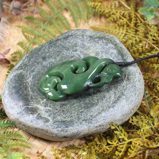 Manaia carved from Hapopo Pounamu - NZ Greenstone