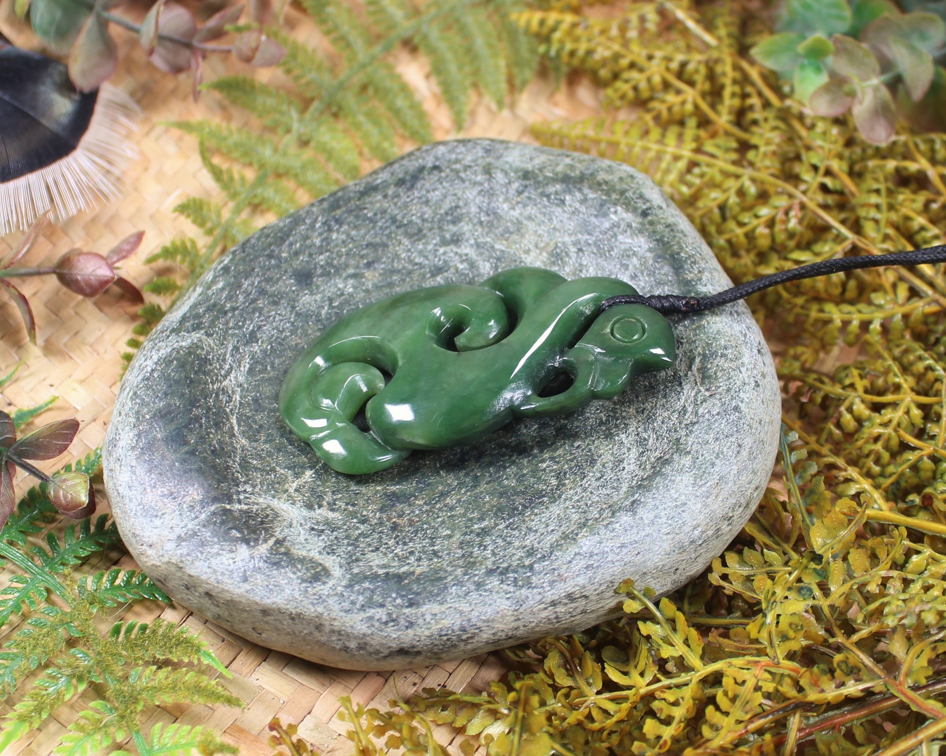 Manaia carved from Hapopo Pounamu - NZ Greenstone