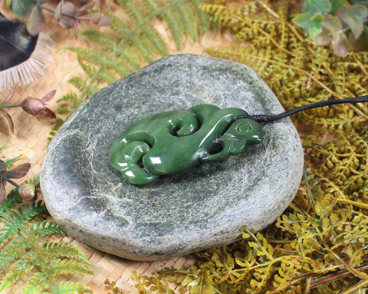 Manaia carved from Hapopo Pounamu - NZ Greenstone