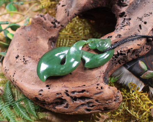 Manaia carved from Hapopo Pounamu - NZ Greenstone