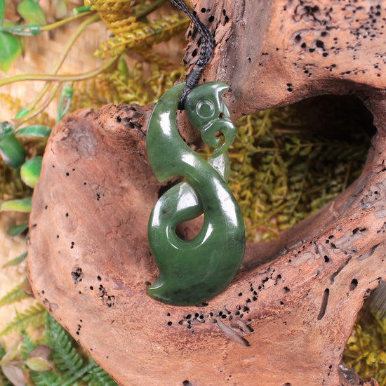 Manaia carved from Hapopo Pounamu - NZ Greenstone