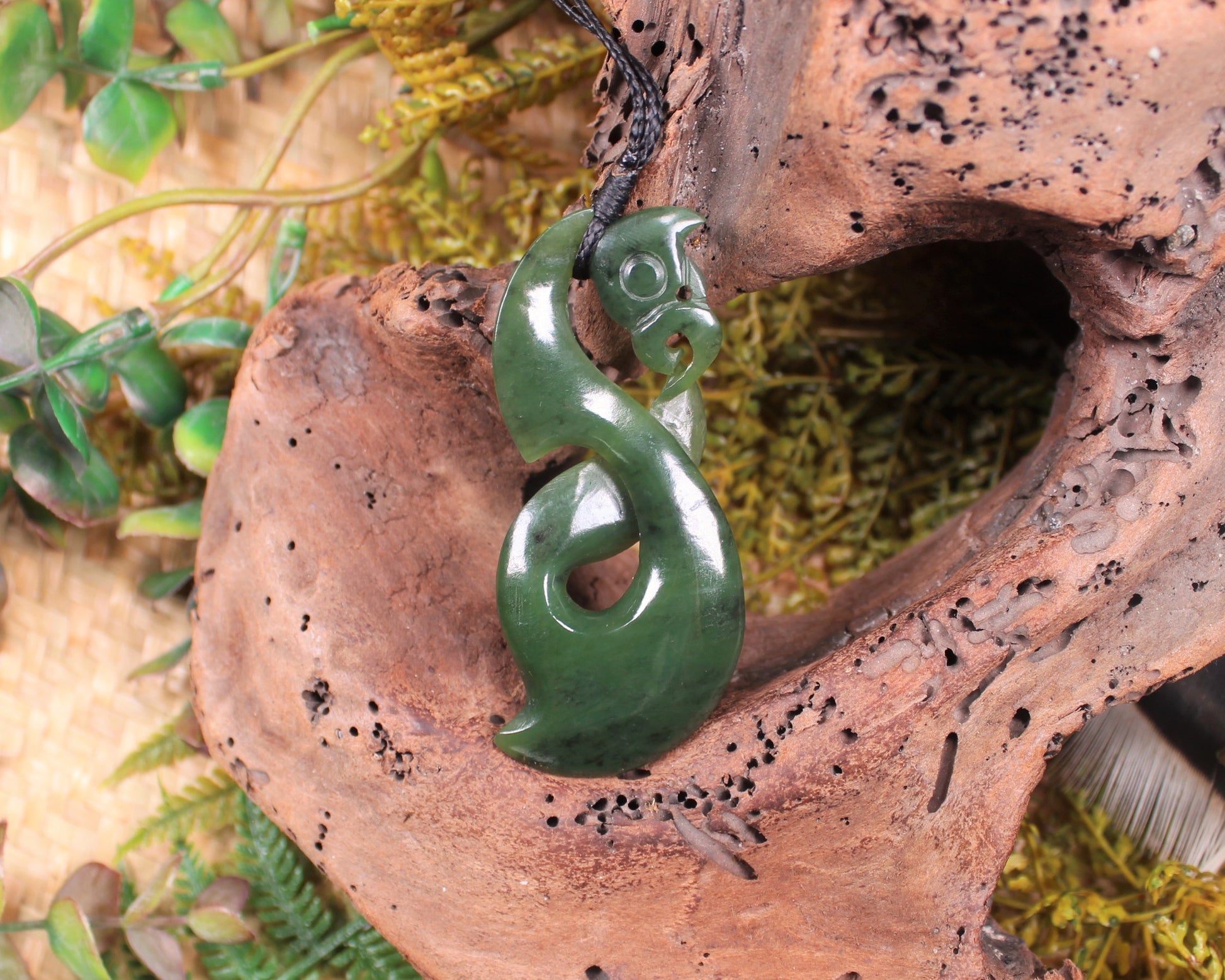 Manaia carved from Hapopo Pounamu - NZ Greenstone