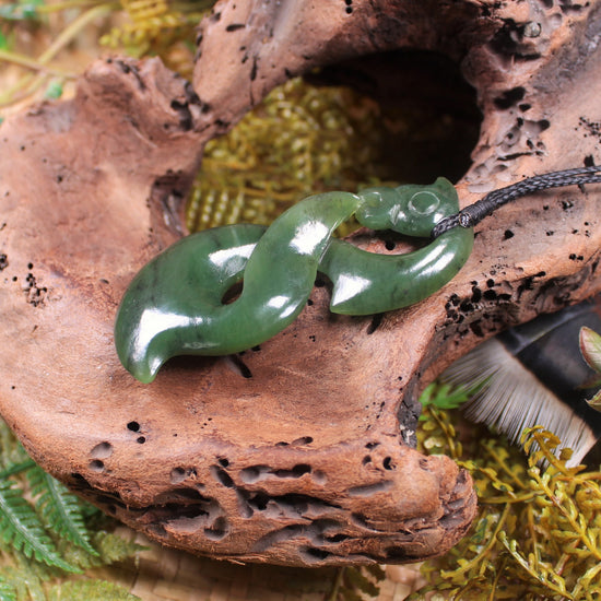 Manaia carved from Hapopo Pounamu - NZ Greenstone