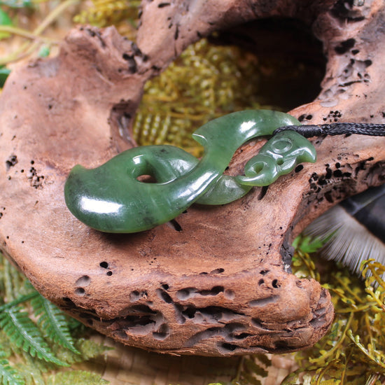 Manaia carved from Hapopo Pounamu - NZ Greenstone