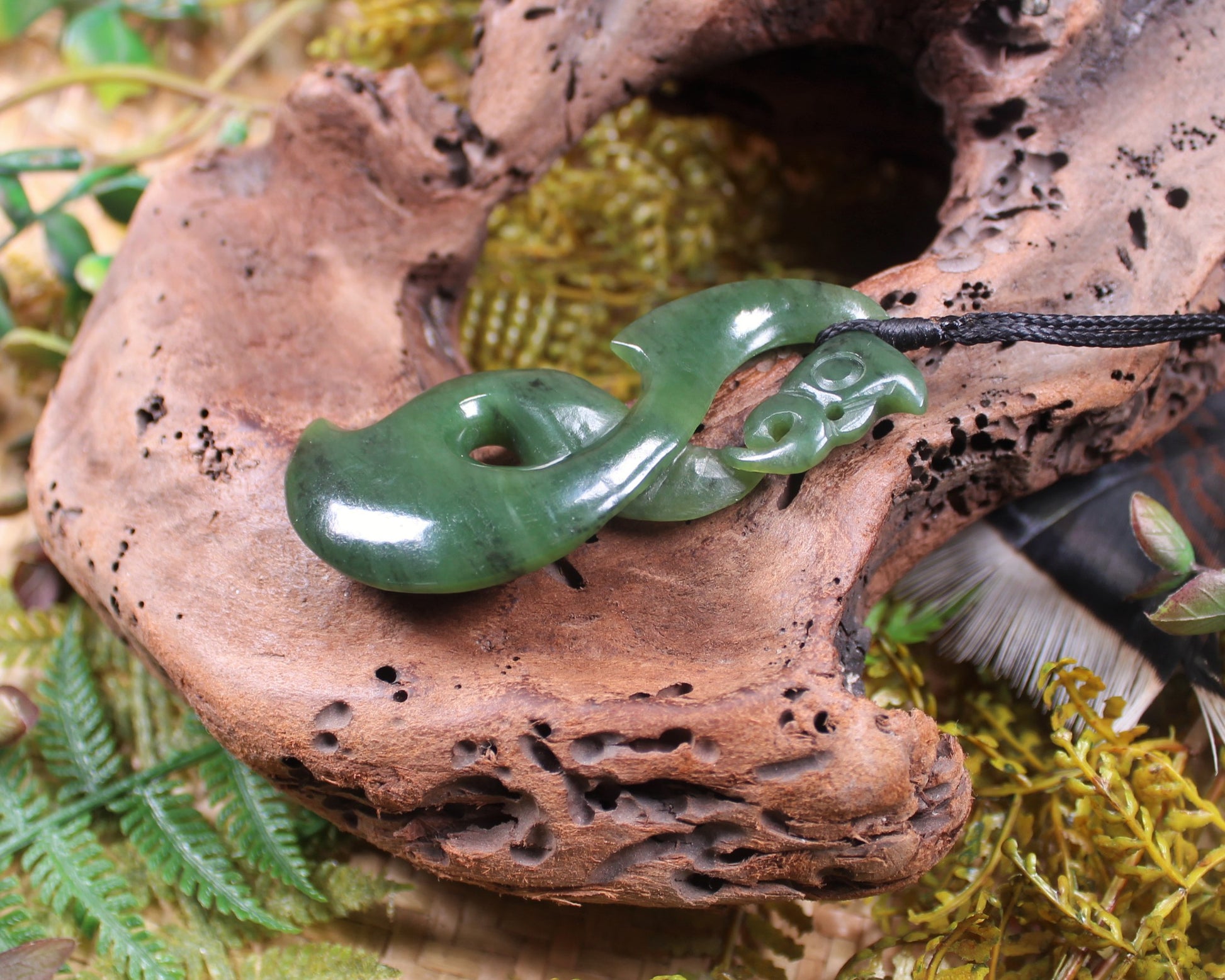 Manaia carved from Hapopo Pounamu - NZ Greenstone