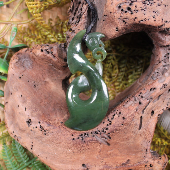 Manaia carved from Hapopo Pounamu - NZ Greenstone