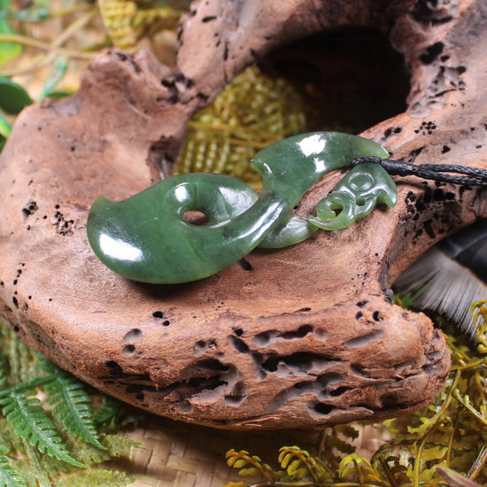 Manaia carved from Hapopo Pounamu - NZ Greenstone