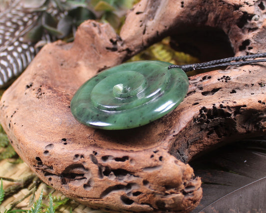 Koru carved from Hapopo Pounamu - NZ Greenstone