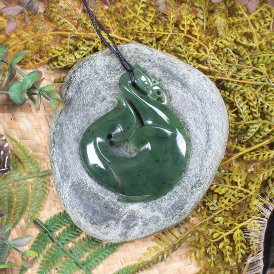 Manaia carved from Hapopo Pounamu - NZ Greenstone