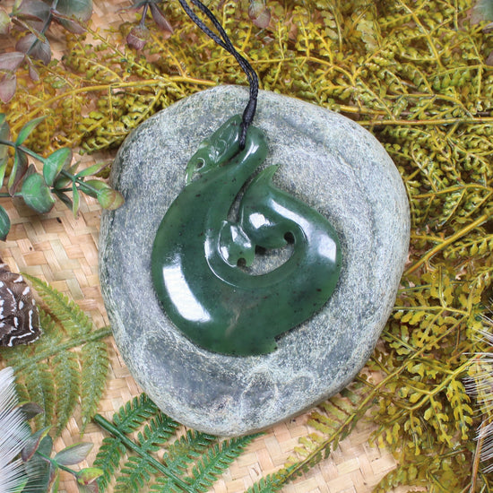Manaia carved from Hapopo Pounamu - NZ Greenstone