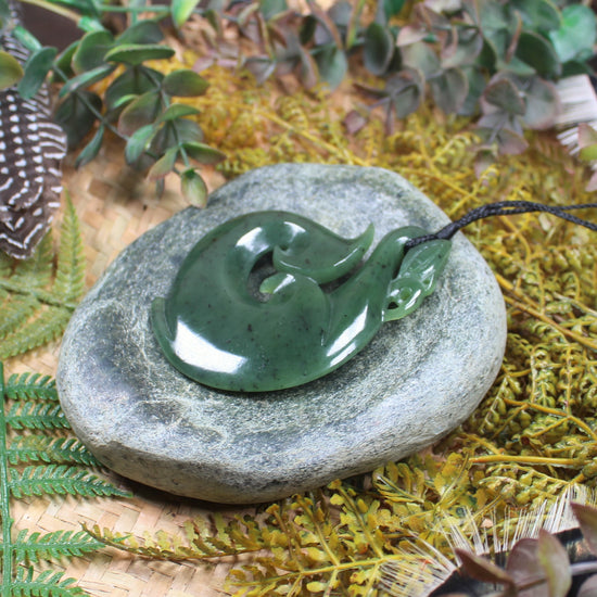 Manaia carved from Hapopo Pounamu - NZ Greenstone