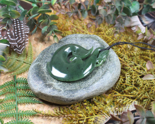 Manaia carved from Hapopo Pounamu - NZ Greenstone