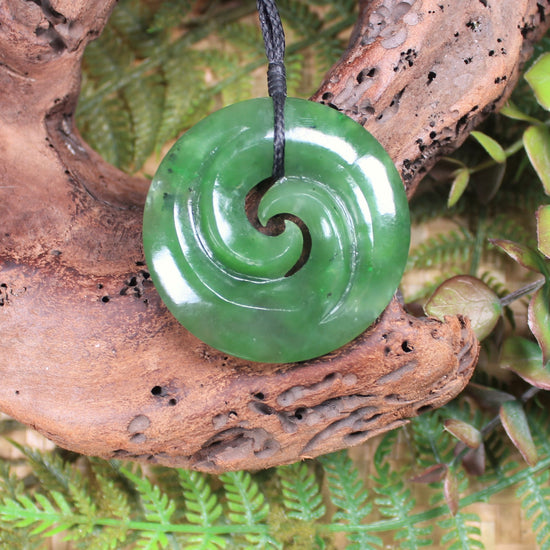 Koru carved from Hapopo Pounamu - NZ Greenstone