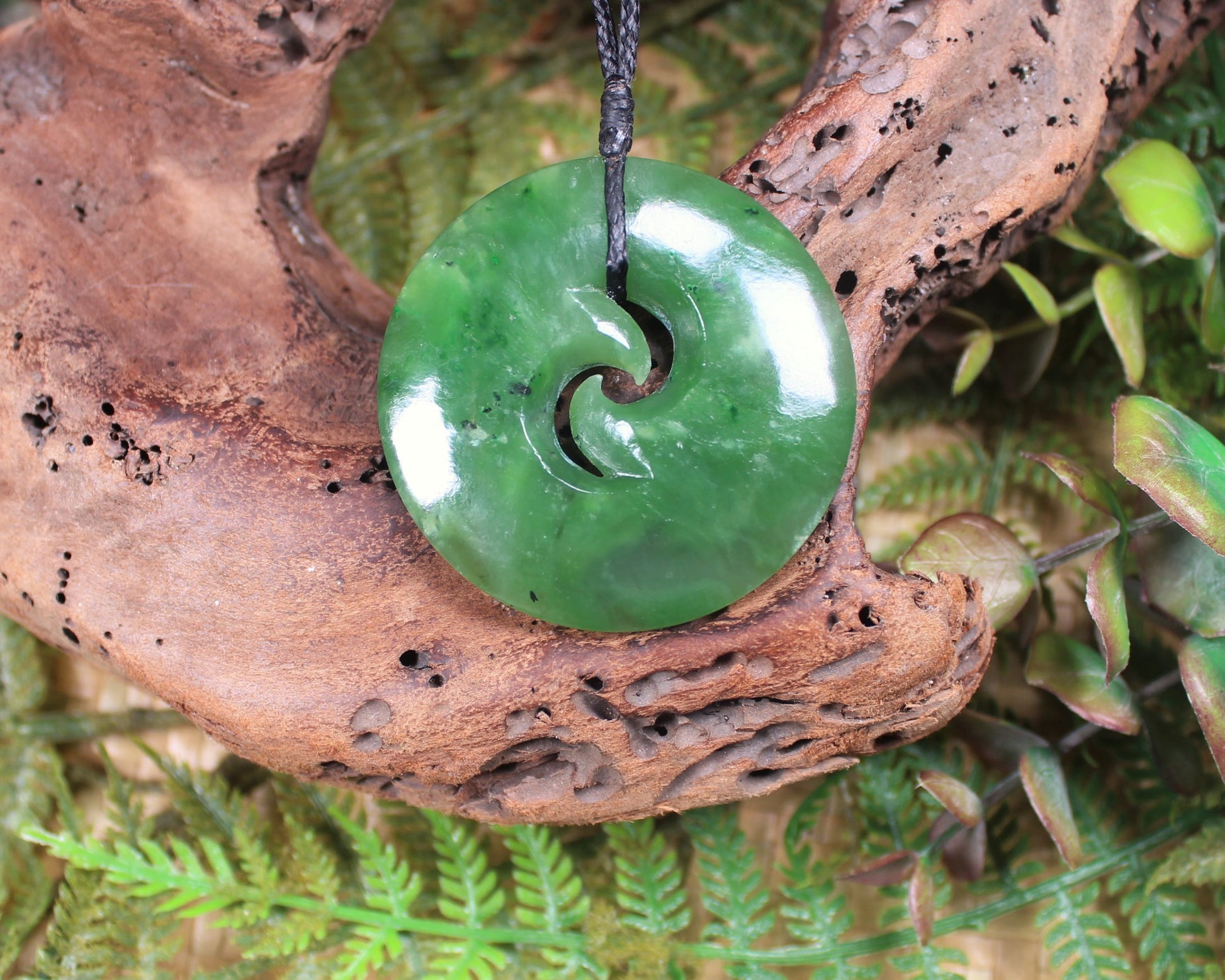 Koru carved from Hapopo Pounamu - NZ Greenstone