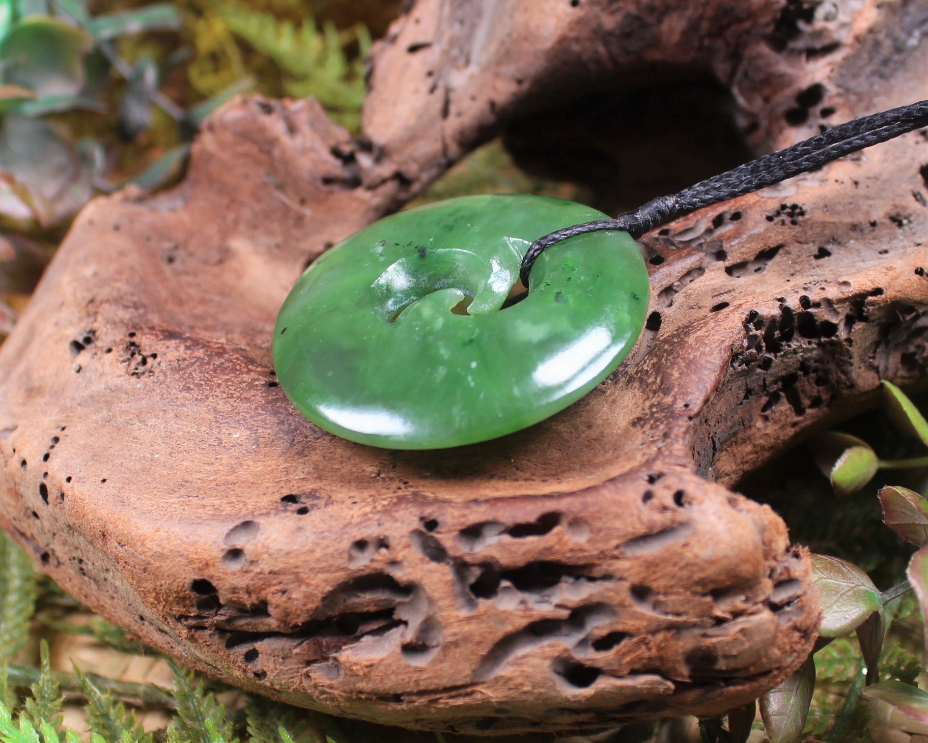 Koru carved from Hapopo Pounamu - NZ Greenstone