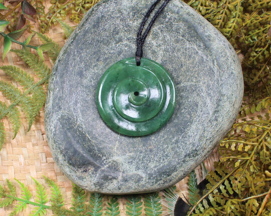 Koru carved from Hapopo Pounamu - NZ Greenstone