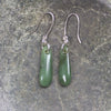 NZ Greenstone Roimata Earrings Hapopo Pounamu