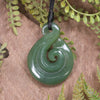 Koru Twist carved from Hapopo Pounamu - NZ Greenstone