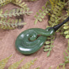 Koru Twist carved from Hapopo Pounamu - NZ Greenstone