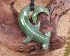 Hammerhead pendant carved from Inanga Pounamu - NZ Greenstone