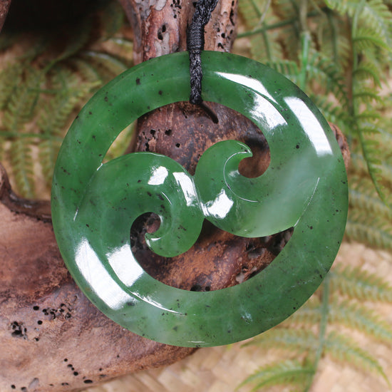 Koru carved from Hapopo Pounamu - NZ Greenstone