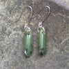 NZ Greenstone Roimata Earrings Hapopo Pounamu