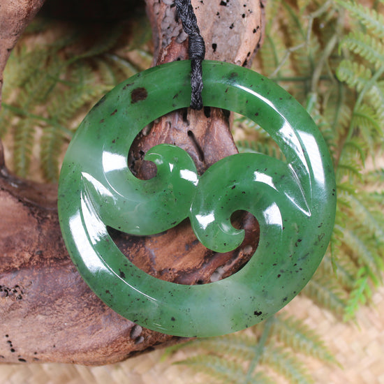 Koru carved from Hapopo Pounamu - NZ Greenstone