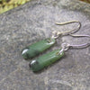 NZ Greenstone Roimata Earrings Hapopo Pounamu