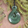 Koru Twist carved from Hapopo Pounamu - NZ Greenstone