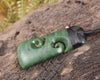 Toki or Adze with Koru carved from Hapopo Pounamu - NZ Greenstone