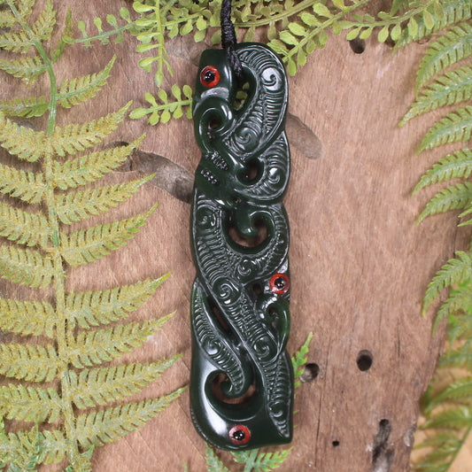 Kawakawa Pounamu Manaia pendant - NZ Greenstone