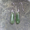 NZ Greenstone Roimata Earrings Hapopo Pounamu