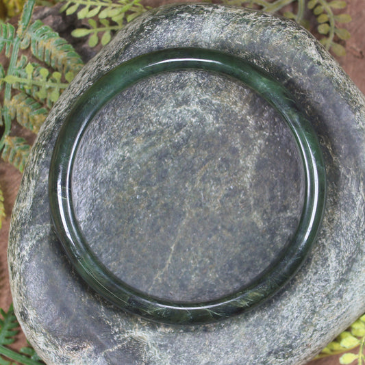 Bangle carved from Hapopo Pounamu - NZ Greenstone
