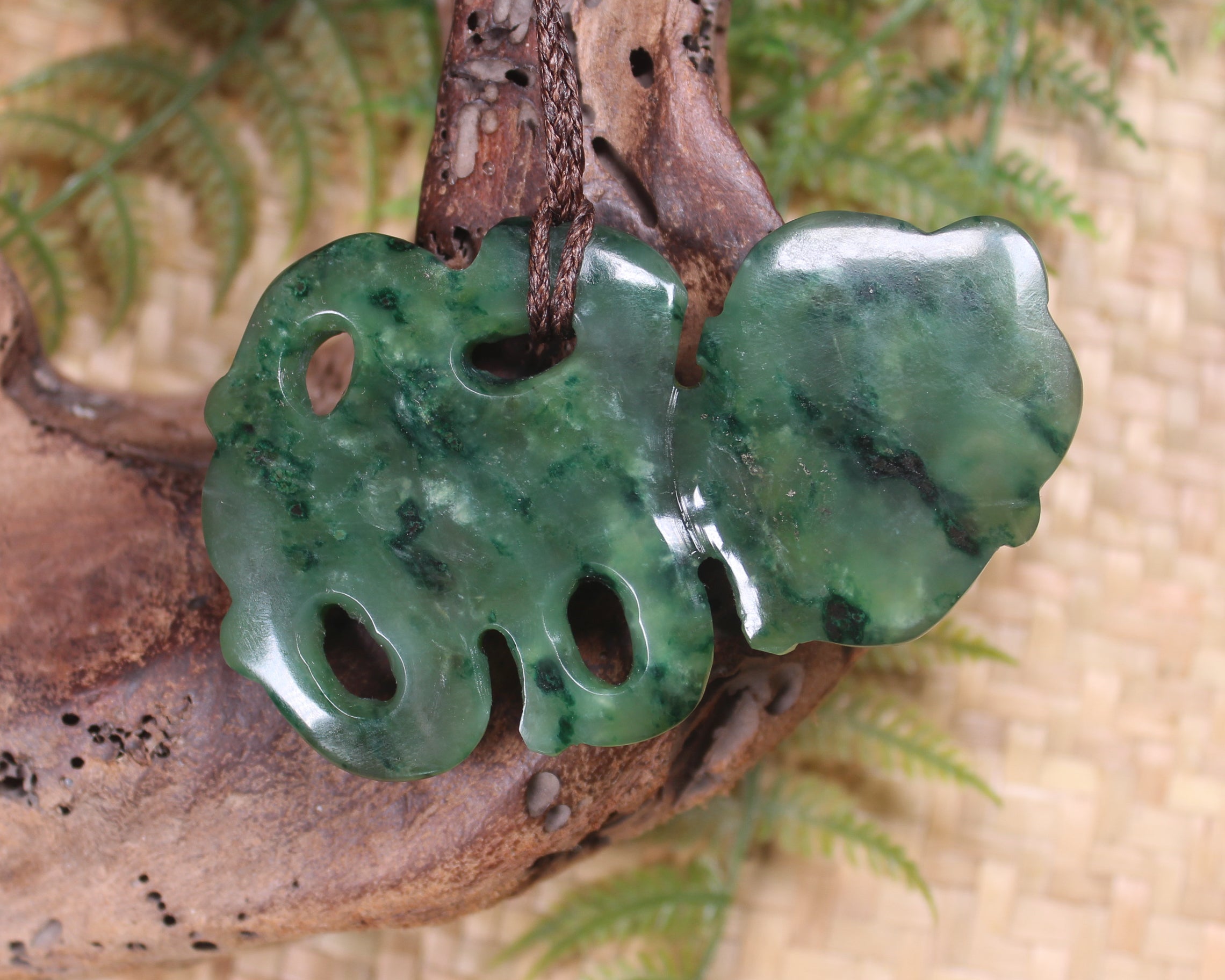 Hei Tiki carved from Kawakawa Pounamu - NZ Greenstone