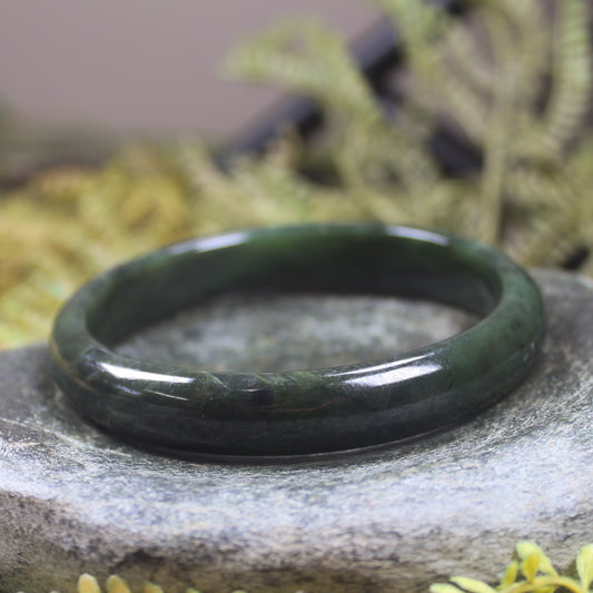 Bangle carved from Hapopo Pounamu - NZ Greenstone