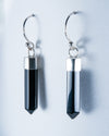 Black Onyx Earrings in Sterling Silver (A006)