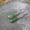 NZ Greenstone Roimata Earrings Hapopo Pounamu