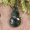 Twist carved from Kawakawa Pounamu - NZ Greenstone