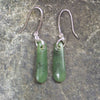 NZ Greenstone Roimata Earrings Hapopo Pounamu