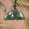 Whale Tail carved from Hapopo Pounamu - NZ Greenstone