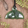 Whale Tail carved from Hapopo Pounamu - NZ Greenstone