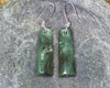 Toki Earrings carved from Hapopo Pounamu - NZ Greenstone
