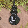 Twist carved from Kawakawa Pounamu - NZ Greenstone