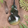 Twist or Pikorua carved from Flower Jade Pounamu - NZ Greenstone