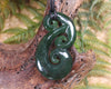 Hammerhead pendant carved from Kawakawa Pounamu - NZ Greenstone