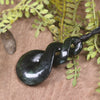 Twist carved from Kawakawa Pounamu - NZ Greenstone