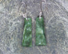 Toki Earrings carved from Hapopo Pounamu - NZ Greenstone