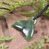 Whale Tail carved from Hapopo Pounamu - NZ Greenstone