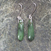 NZ Greenstone Roimata Earrings Hapopo Pounamu