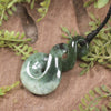 Twist or Pikorua carved from Hapopo Pounamu - NZ Greenstone